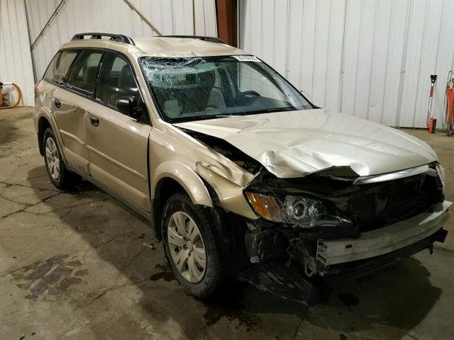 4S4BP60C587346917 - 2008 SUBARU OUTBACK GOLD photo 1