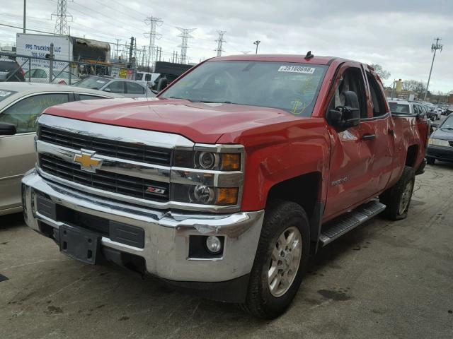 1GC2KVEG9FZ127100 - 2015 CHEVROLET SILVERADO RED photo 2