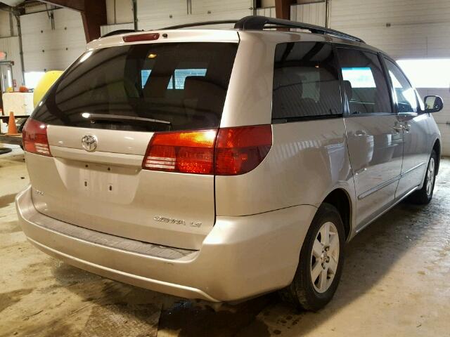 5TDZA23C45S267880 - 2005 TOYOTA SIENNA CE SILVER photo 4