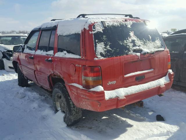 1J4GZ48S6WC262298 - 1998 JEEP GRAND CHER RED photo 3