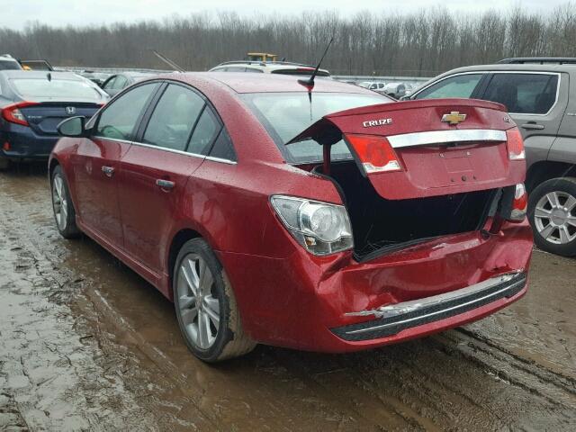 1G1PG5SB5E7138730 - 2014 CHEVROLET CRUZE LTZ RED photo 3