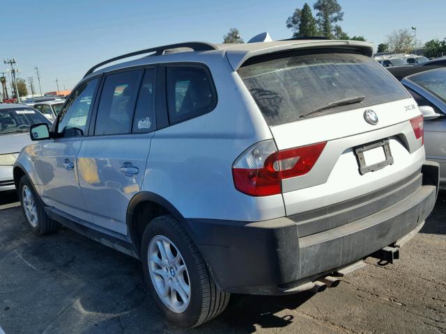 WBXPA73444WB24560 - 2004 BMW X3 2.5I SILVER photo 3