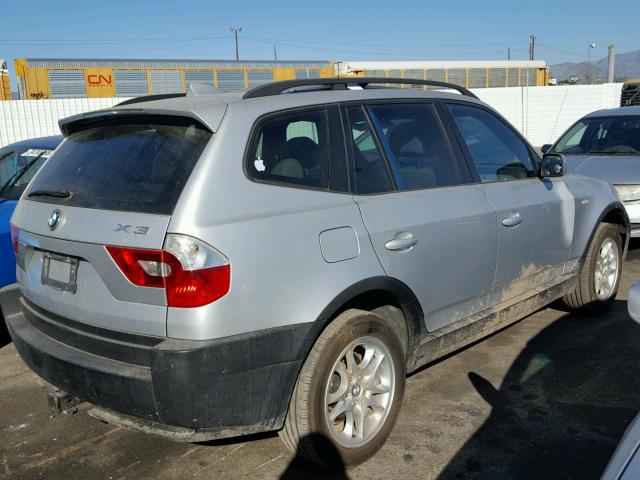 WBXPA73444WB24560 - 2004 BMW X3 2.5I SILVER photo 4