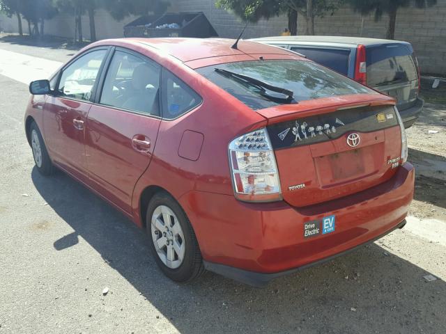 JTDKB20U267537826 - 2006 TOYOTA PRIUS RED photo 3