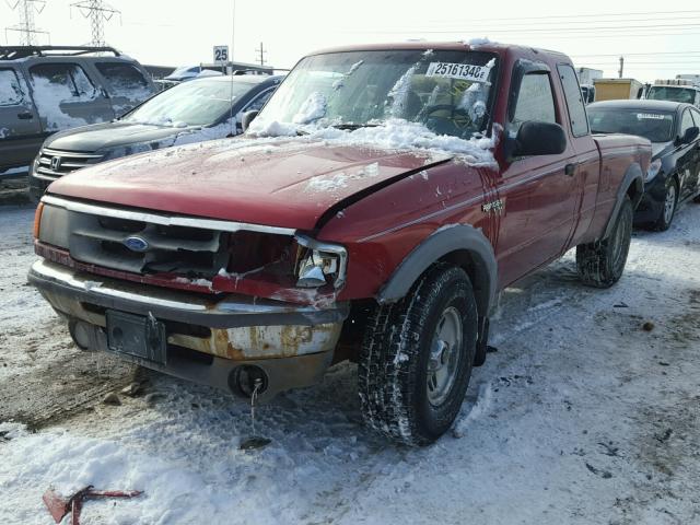 1FTCR15X0VPA22271 - 1997 FORD RANGER SUP RED photo 2