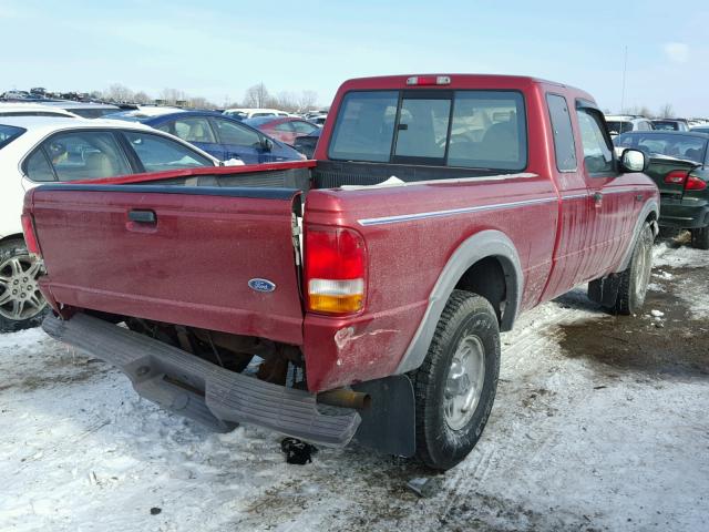 1FTCR15X0VPA22271 - 1997 FORD RANGER SUP RED photo 4