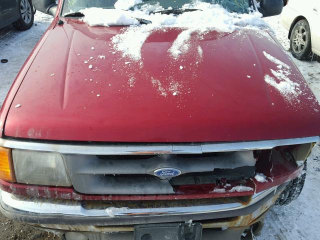 1FTCR15X0VPA22271 - 1997 FORD RANGER SUP RED photo 7