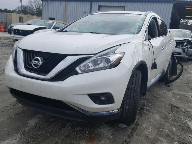 5N1AZ2MG9FN285608 - 2015 NISSAN MURANO S WHITE photo 2