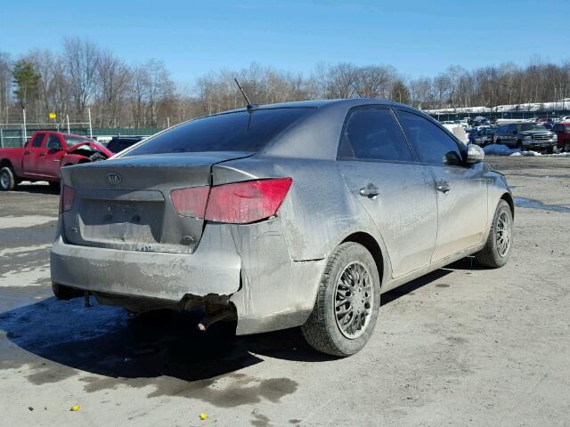 KNAFU4A25A5192524 - 2010 KIA FORTE EX GRAY photo 4