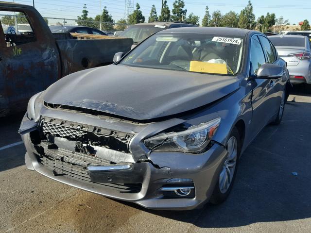 JN1BV7AP9FM337592 - 2015 INFINITI Q50 BASE GRAY photo 2