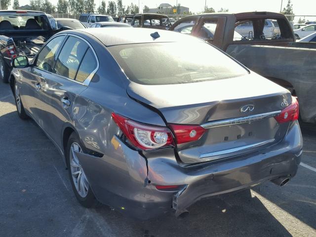JN1BV7AP9FM337592 - 2015 INFINITI Q50 BASE Gris foto 3