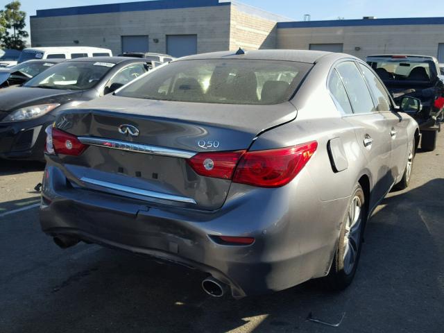 JN1BV7AP9FM337592 - 2015 INFINITI Q50 BASE Gris foto 4