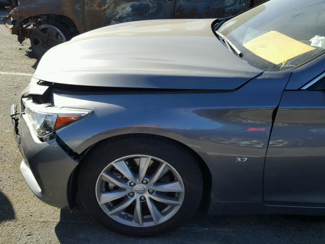 JN1BV7AP9FM337592 - 2015 INFINITI Q50 BASE Gris foto 9
