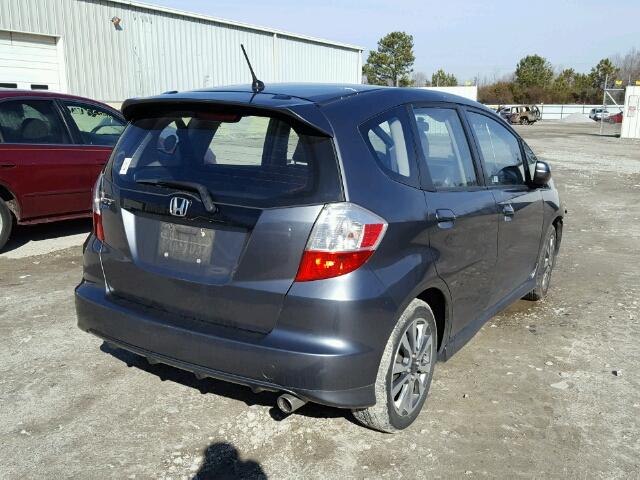 JHMGE8H51DC030089 - 2013 HONDA FIT SPORT GRAY photo 4