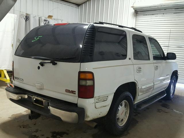 1GKEC13T91J186310 - 2001 GMC YUKON WHITE photo 4