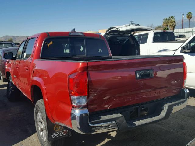 5TFAX5GN3GX052299 - 2016 TOYOTA TACOMA DOU RED photo 3