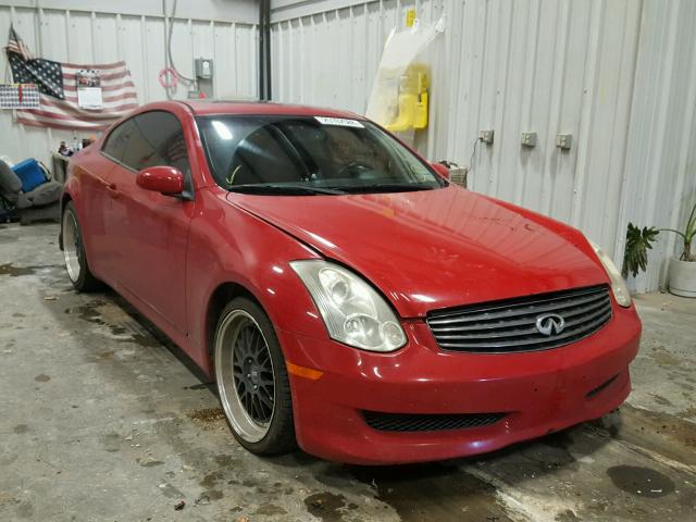 JNKCV54E66M707914 - 2006 INFINITI G35 RED photo 1