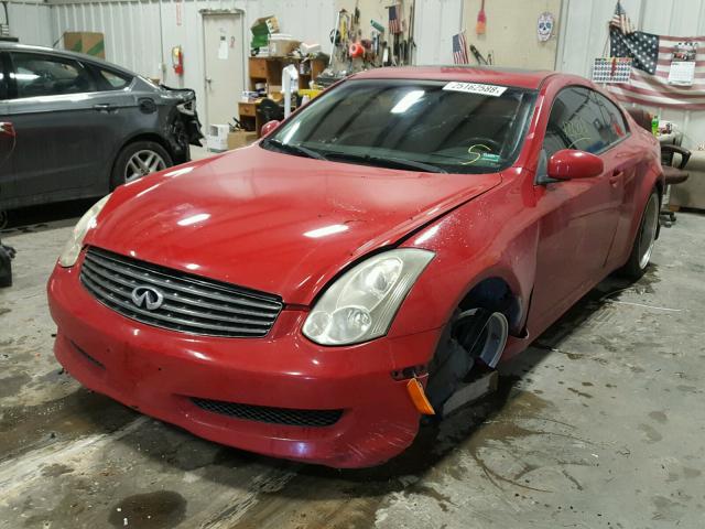 JNKCV54E66M707914 - 2006 INFINITI G35 RED photo 2