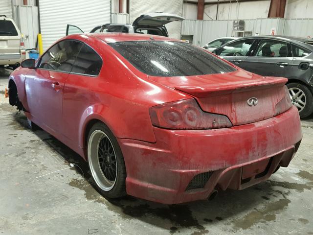 JNKCV54E66M707914 - 2006 INFINITI G35 RED photo 3