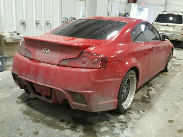 JNKCV54E66M707914 - 2006 INFINITI G35 RED photo 4