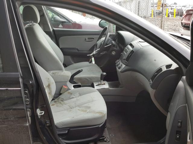 KMHDU46D59U597039 - 2009 HYUNDAI ELANTRA GL BLACK photo 5