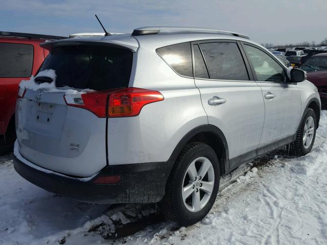 JTMRFREV9DD014931 - 2013 TOYOTA RAV4 XLE SILVER photo 4