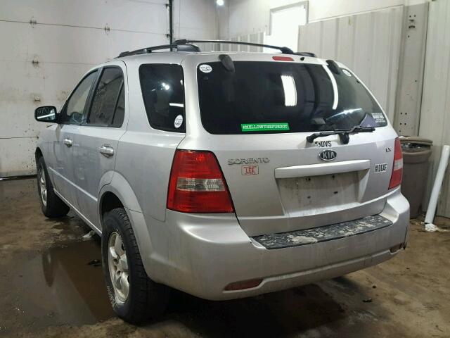 KNDJC735895872843 - 2009 KIA SORENTO LX SILVER photo 3