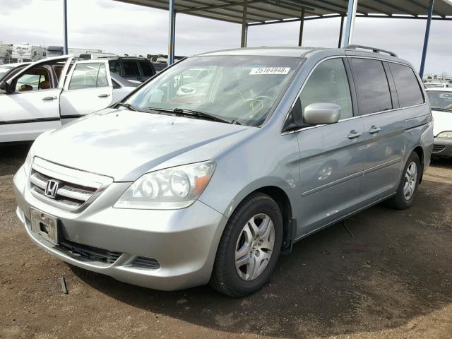 5FNRL38425B098433 - 2005 HONDA ODYSSEY EX GRAY photo 2