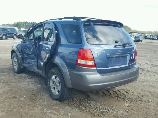 KNDJD733755493435 - 2005 KIA SORENTO EX BLUE photo 3