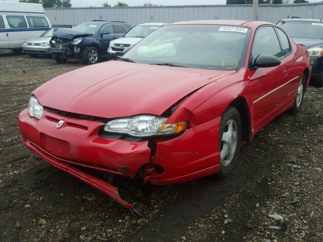 2G1WX12K639299703 - 2003 CHEVROLET MONTE CARL RED photo 2