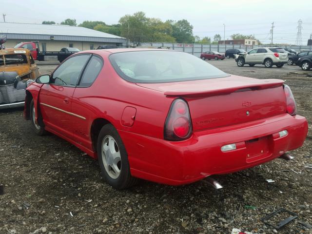 2G1WX12K639299703 - 2003 CHEVROLET MONTE CARL RED photo 3