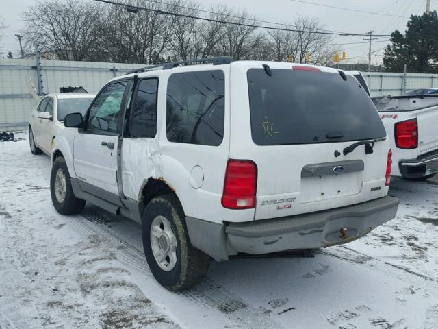 1FMCU70E42UB46785 - 2002 FORD EXPLORER S WHITE photo 3