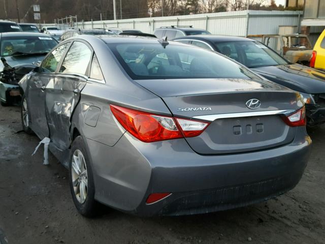 5NPEB4AC5EH880705 - 2014 HYUNDAI SONATA GLS GRAY photo 3