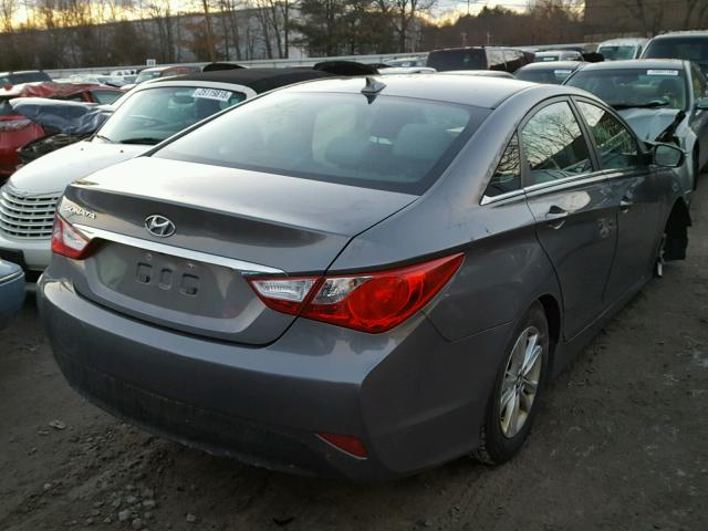 5NPEB4AC5EH880705 - 2014 HYUNDAI SONATA GLS GRAY photo 4