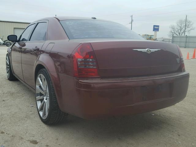 2C3LA63H57H825380 - 2007 CHRYSLER 300C MAROON photo 3