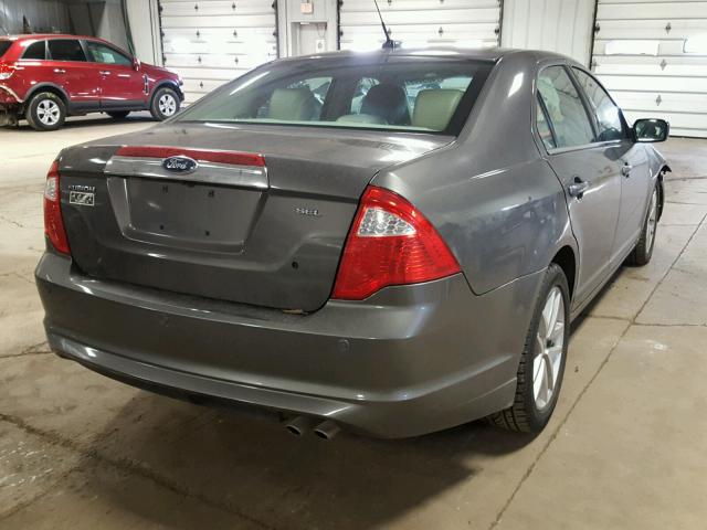 3FAHP0JA9CR203940 - 2012 FORD FUSION SEL GRAY photo 4