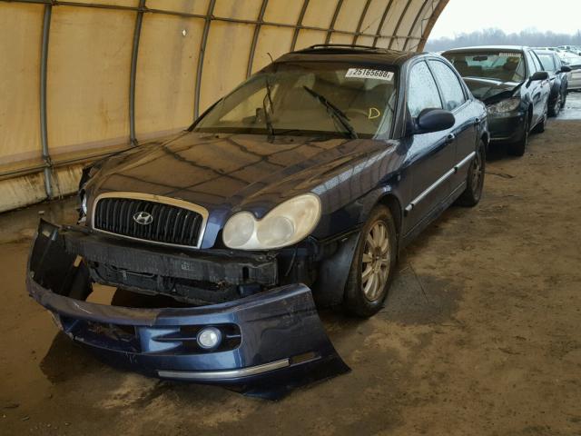 KMHWF35H44A002127 - 2004 HYUNDAI SONATA GLS BLUE photo 2