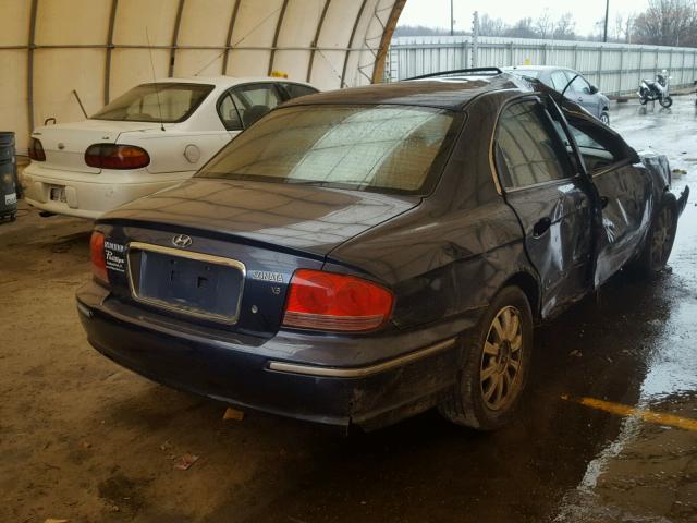 KMHWF35H44A002127 - 2004 HYUNDAI SONATA GLS BLUE photo 4