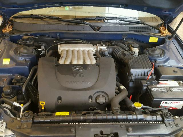 KMHWF35H44A002127 - 2004 HYUNDAI SONATA GLS BLUE photo 7