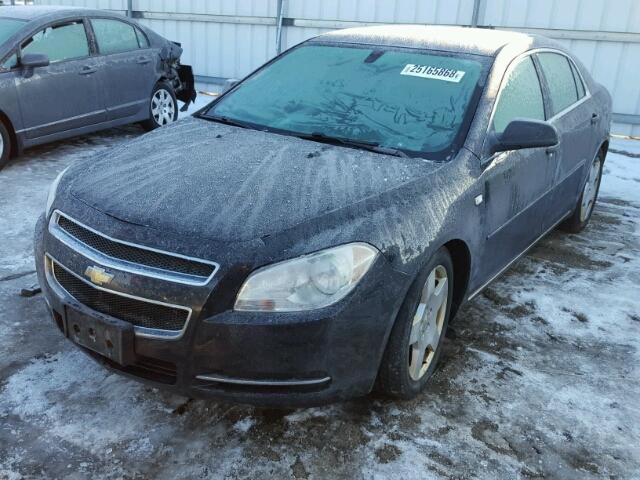 1G1ZJ577584241182 - 2008 CHEVROLET MALIBU 2LT BLACK photo 2