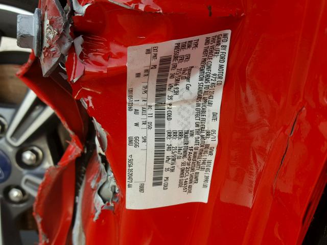 1FAHP3F23CL149357 - 2012 FORD FOCUS SE RED photo 10