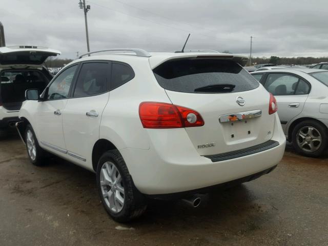 JN8AS5MT0DW533490 - 2013 NISSAN ROGUE S WHITE photo 3