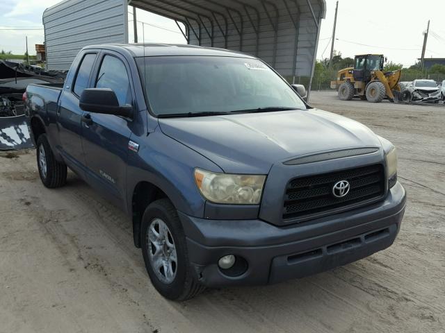 5TFRV54187X028459 - 2007 TOYOTA TUNDRA DOU BLUE photo 1