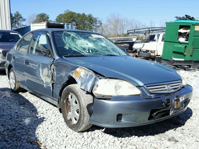 1HGEJ6674YL000783 - 2000 HONDA CIVIC LX TEAL photo 1