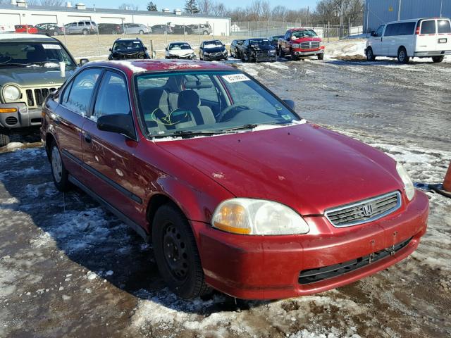 1HGEJ6675VL029804 - 1997 HONDA CIVIC LX RED photo 1