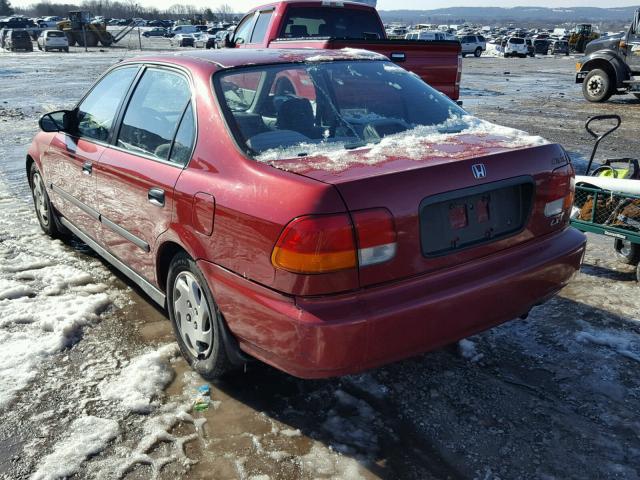 1HGEJ6675VL029804 - 1997 HONDA CIVIC LX RED photo 3