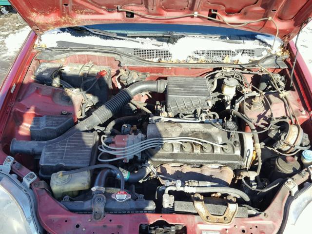 1HGEJ6675VL029804 - 1997 HONDA CIVIC LX RED photo 7