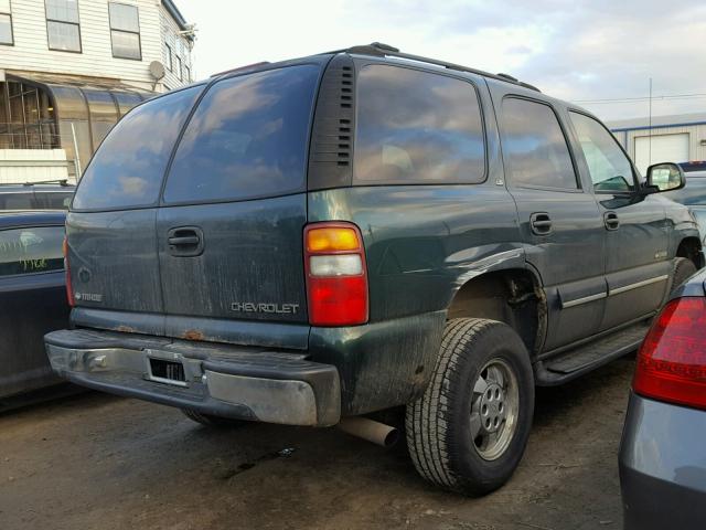 1GNEK13T11J313170 - 2001 CHEVROLET TAHOE K150 GREEN photo 4