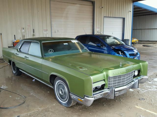 2Y82A872114 - 1972 LINCOLN CONTINENTA GREEN photo 1