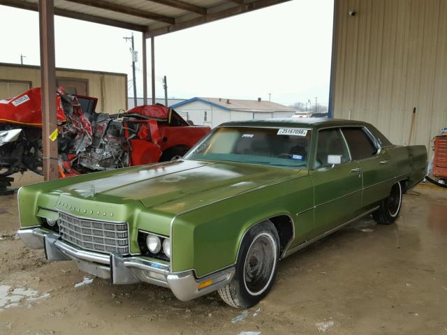 2Y82A872114 - 1972 LINCOLN CONTINENTA GREEN photo 2